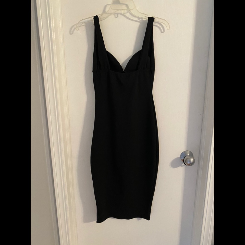 Nasty gal midi black dress with a slit! Brand new!
